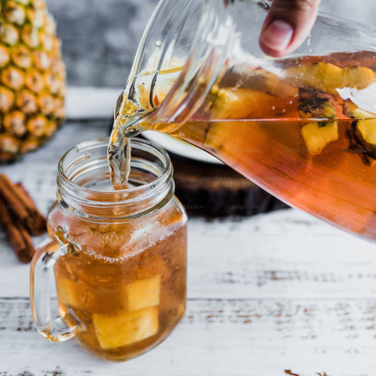 Piña colada inspired Earl Grey whole-leaf refresher with coconut water and pineapple