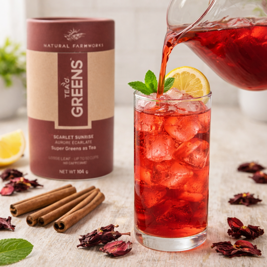 Refreshing Cherry Hibiscus Recipe Featuring Scarlet Sunrise