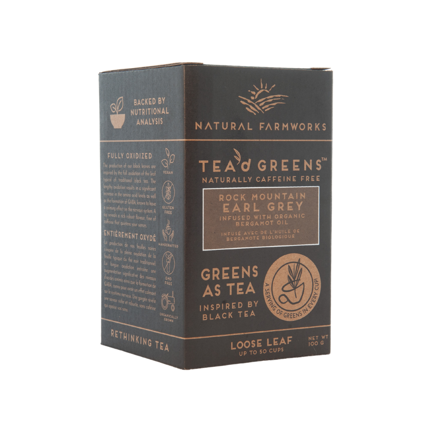 100g Rock Mountain Earl Grey Super Greens- Loose Leaf