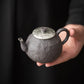 Yuannian Pot Tea Boiling Water Vintage Old Rock Clay Handmade Silver Gilded Clay Ceramic Teapot Stoneware Tea Making Device